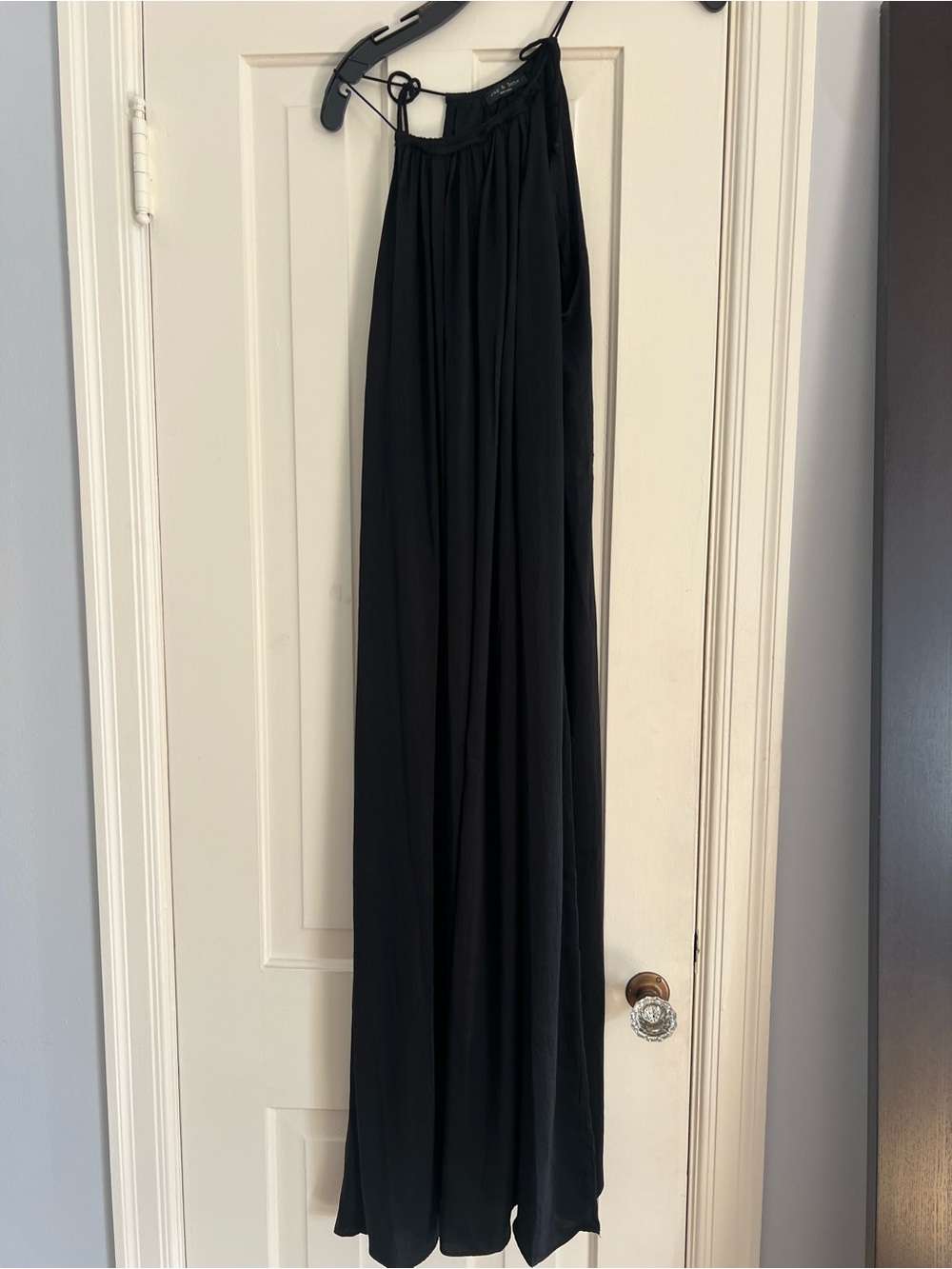 rag & bone Black Maxi Skirt with Halter Neck